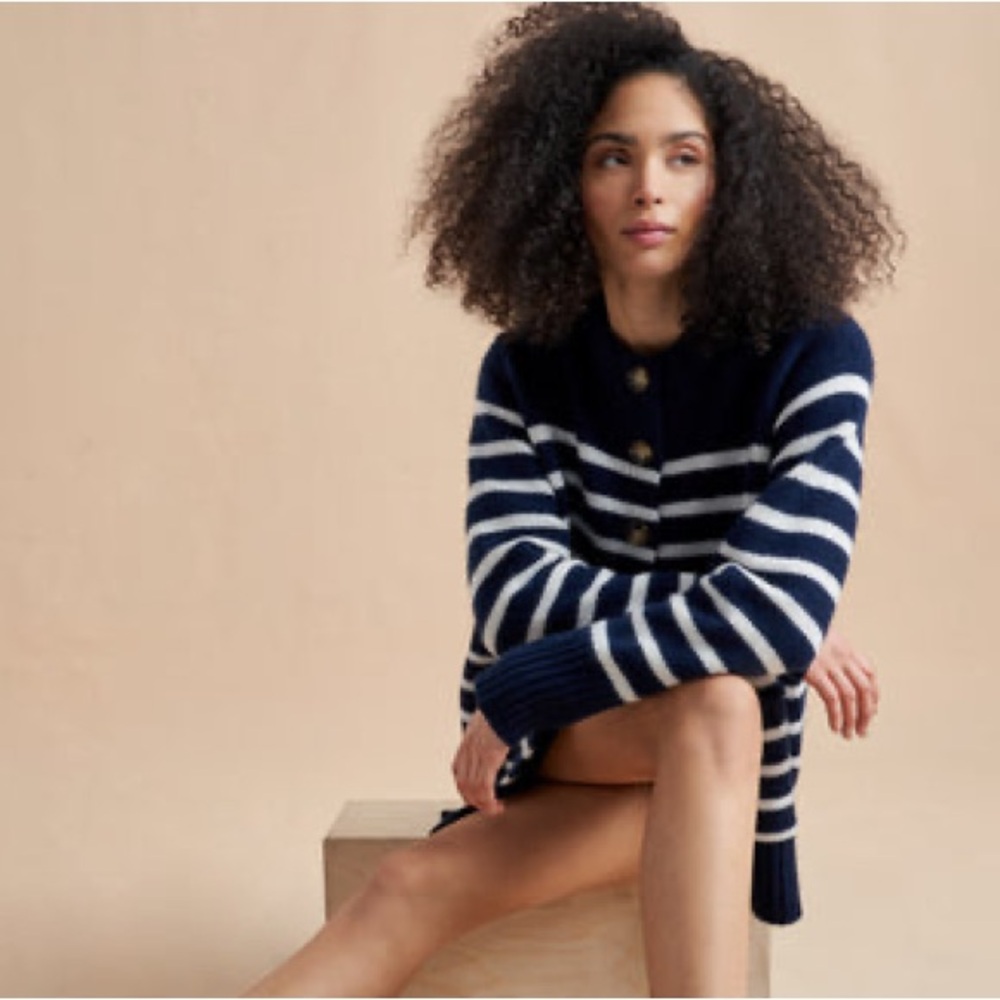 La Ligne Wool + Cashmere Chunky Marin Cardigan